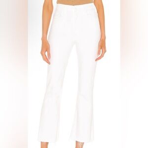 MOTHER The Hustler Ankle Fray jeans "Fairest of Them All" white wash size 30